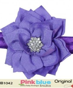 Designer Purple Hair Band for Toddlers in India with Lavender Flower