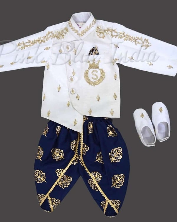 Ethnic Dhoti Jacket Set for Newborn Baby Boy