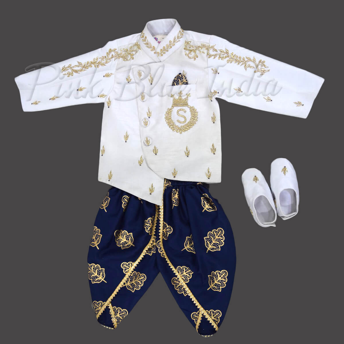 Ethnic Dhoti Jacket Set for Newborn Baby Boy