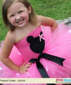 Disney Minnie Mouse 1st Birthday Tutu Dress, Baby Girl Pink Minnie Mouse Inspired Tutu Outfit