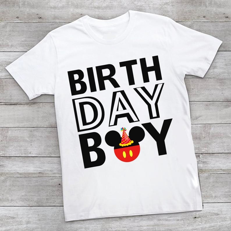 Disney Mickey Mouse Birthday Boy T-Shirt, Disney Birthday T-Shirt Baby Boy, Birthday T-Shirt