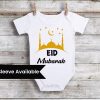 Eid Mubarak Romper, Ramadan Muslim Baby Clothing, first Eid Outfit