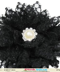 Black Net Flower Hair Band for Children