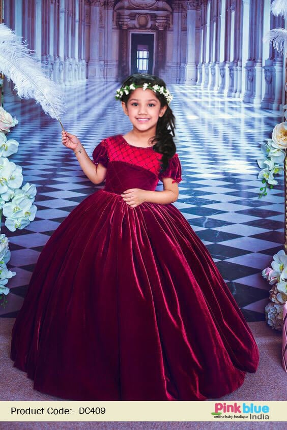 Jasmine And Alaia Velvet Dress | Red, Velvet, Peter Pan, Full For Girls in  2023 | Red velvet dress, Velvet dress, Velvet dress design