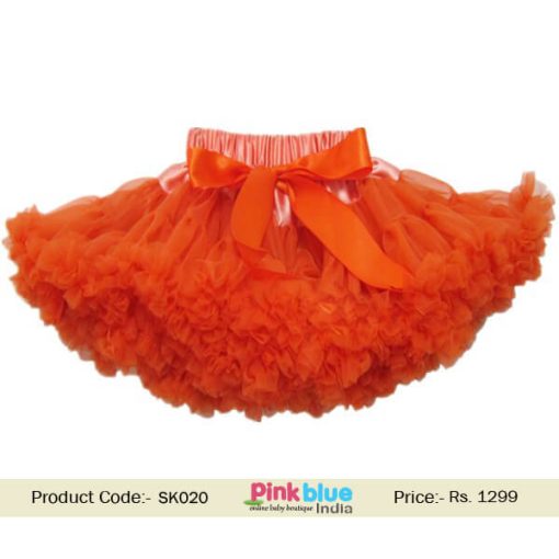 baby party skirt orange