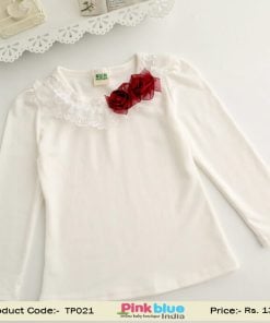 white baby party top