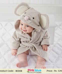 elephant newborn baby hooded bathrobe and towels