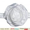 Shop Online Exclusive White Hair Band with Satin Rose Flower for Girls