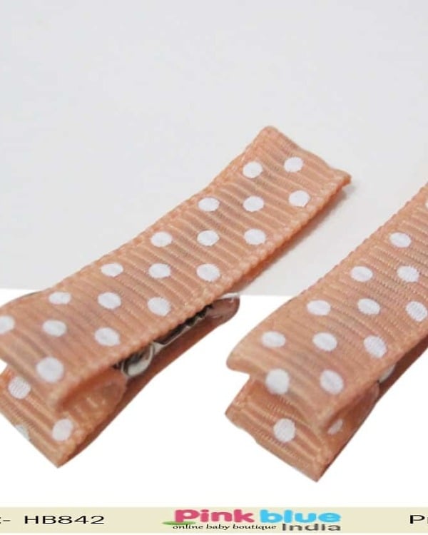  Light Peach Hair Clips for Kids Girl