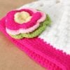 Exquisite White Handmade Crochet Knitted Winter Hat for Kids in India