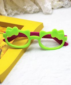 Kitty-Shaped Fancy Baby Sunglasses in Parrot Green Color