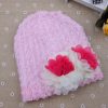 Cute Baby Pink Fashionable Cap with Flower Pattern in India