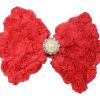 Attractive Fashionable Red Hair Band for Girls with Flower Bow