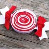 Buy Online Toffee Shaped Red and Whiter Fashion Hair Clip for Infants
