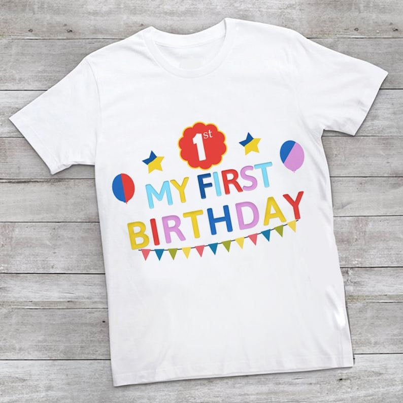Baby Boy First Birthday T-shirt, First Birthday T-shirt Girl, 1st Birthday Shirt Gift India