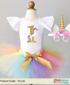 First Birthday Unicorn Outfit - Smash Cake 1st Birthday Baby Girl tutu Outfit
