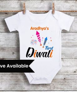First Diwali Baby Onesie, Diwali Baby Gift Onesie, Bodysuit Online