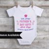 First Fathers Day Onesie Girl - 1st Father's Day Baby Outfit Gift