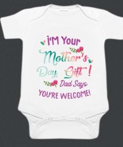 personalized new mom Mother's Day bodysuit / onesie/vest/romper for Infants, Babies & Toddlers