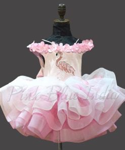 Flamingo Theme Dress for Baby Girl, Toddler, Kids Birthday Party Outfits