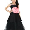 Floor Length Flower Girl Dress, Black Long flower princess dresses Designer