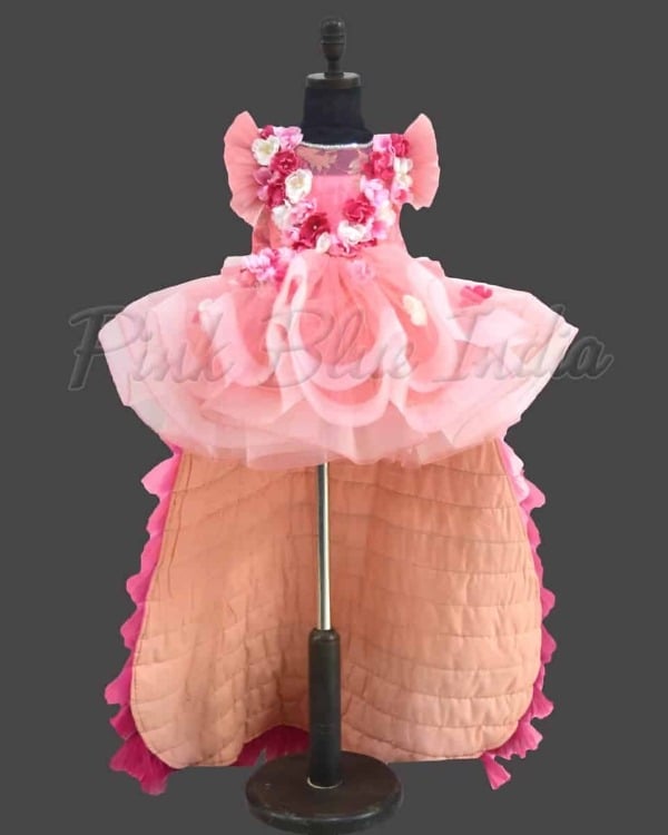 high low floral dress for girls