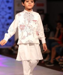 White Kurta Pajama for kids – Nehru Jacket 4-5 Year Baby Boy