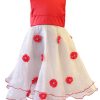 Kids Baby Girl Red and White Floral Birthday Dress