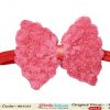 Shop Online Floral Bow Hair Band in Peach and Red for Girls