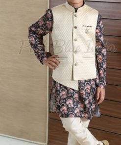 Floral Print Kurta Pajama - Baby Boy Ethnic Wear Online