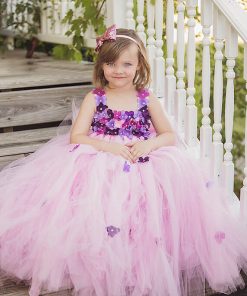 Pink Color Children’s Flower Girl Tutu Outfit Birthday and Special Occasion