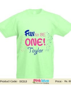 Green Fun Custom and Personalized kids T-shirt Clothing India