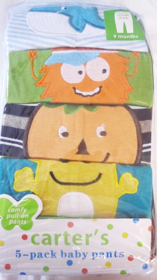 Funny and Funky Colorful Gift Set of 5 Pants for 9 Months Infants in India