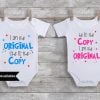 Funny Twins Baby Onesies - Twin Newborn baby clothes, Twin boy and girl outfit set
