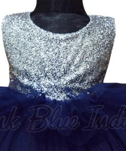 Blue Baby Girls party wear Dress, Blue Frock