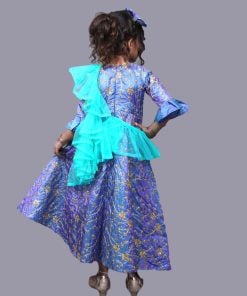 Blue Ethnic Wear Gown with Heavy Work Silk Gown Online