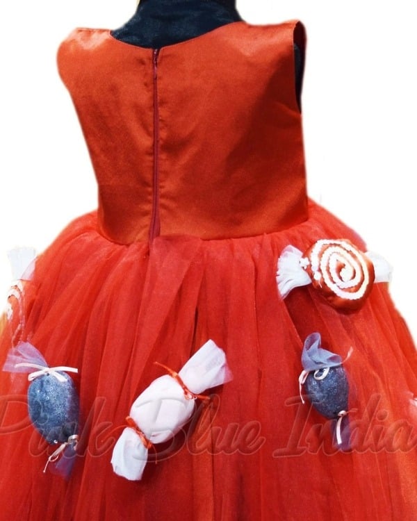 Candyland birthday dress for girls vibrant theme cute party wear