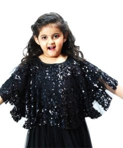 Kids Black Party Wear Gown for Indian Girls
