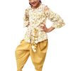 Baby Girl Indo Western golden Ethnic Party Dress - Girls Indian Festival Wear
