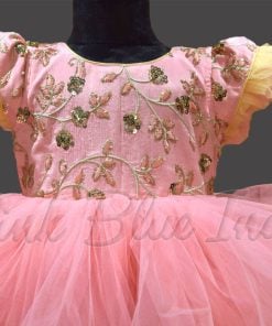 Princess Girl's Birthday Party Wear Fluffy Gown