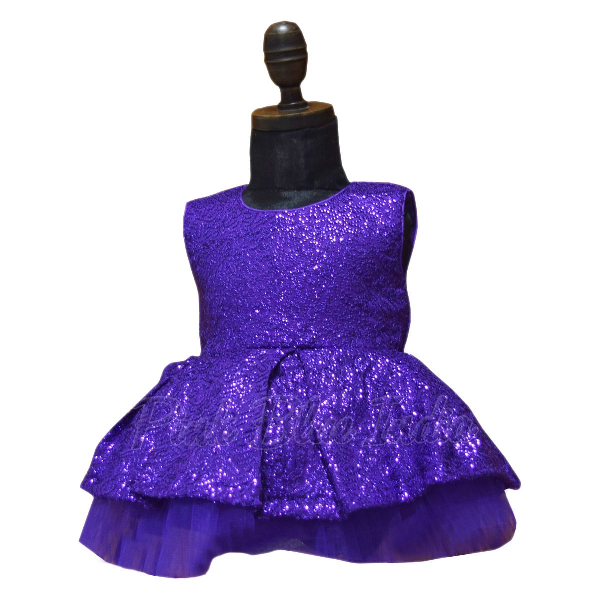 Girls Purple Color Party Wear Dress Online, Purple sequin Birthday Frock