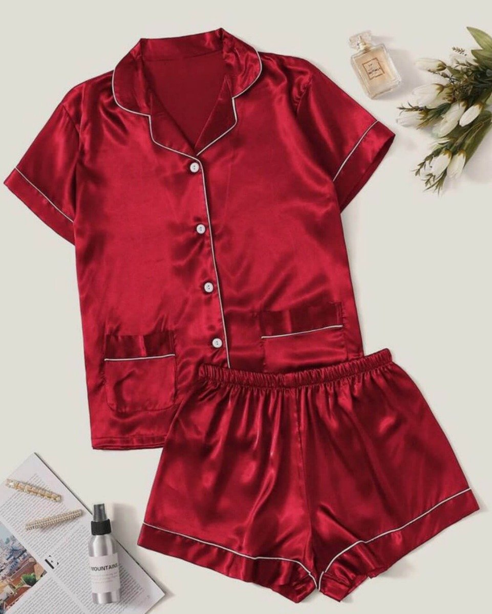 Buy AUREA Graphic Print Half Sleeves Shorts Night Suit Set for Girls &  Women Buttoned-Shirt with Shorts. Online at Best Prices in India - JioMart.