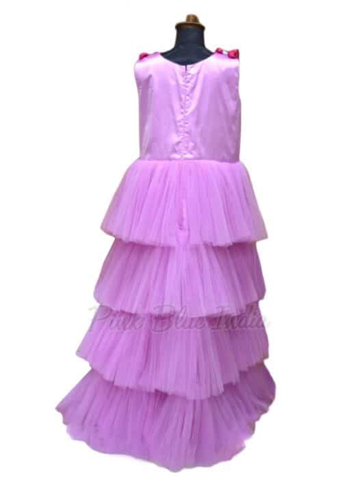 Baby Girls Floral Tiered Dress Gown Birthday Party, Wedding
