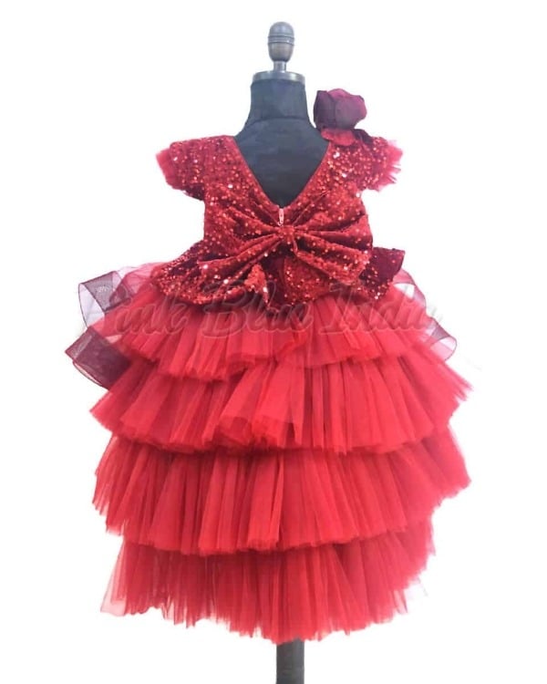 Girls velvet party wear dress for birthday outfit stylish look