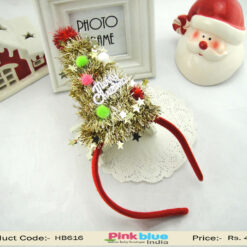 Baby Girl Christmas Tinsel Tree Headband