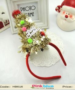 Baby Girl Christmas Tinsel Tree Headband