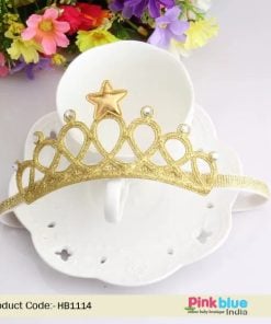 Golden Birthday Tiara, princess Party Crowns, Birthday Baby Girl Headband