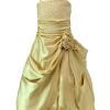 Childrens Golden Party Wear and Special Occasion Gown Girls India