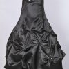 Kids Girls Black Party Wear Satin Princess Gown – Children Wedding Dress
