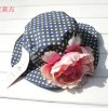Gorgeous Blue Toddler Hat with Yellow Dots and a Flower